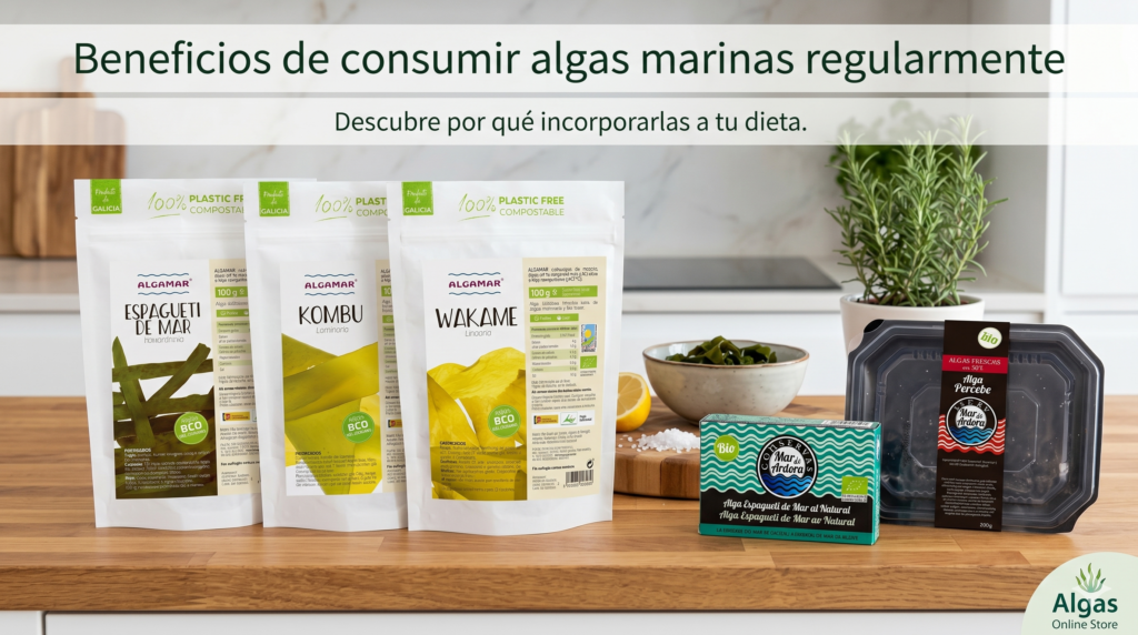 Beneficios de consumir algas marinas regularmente