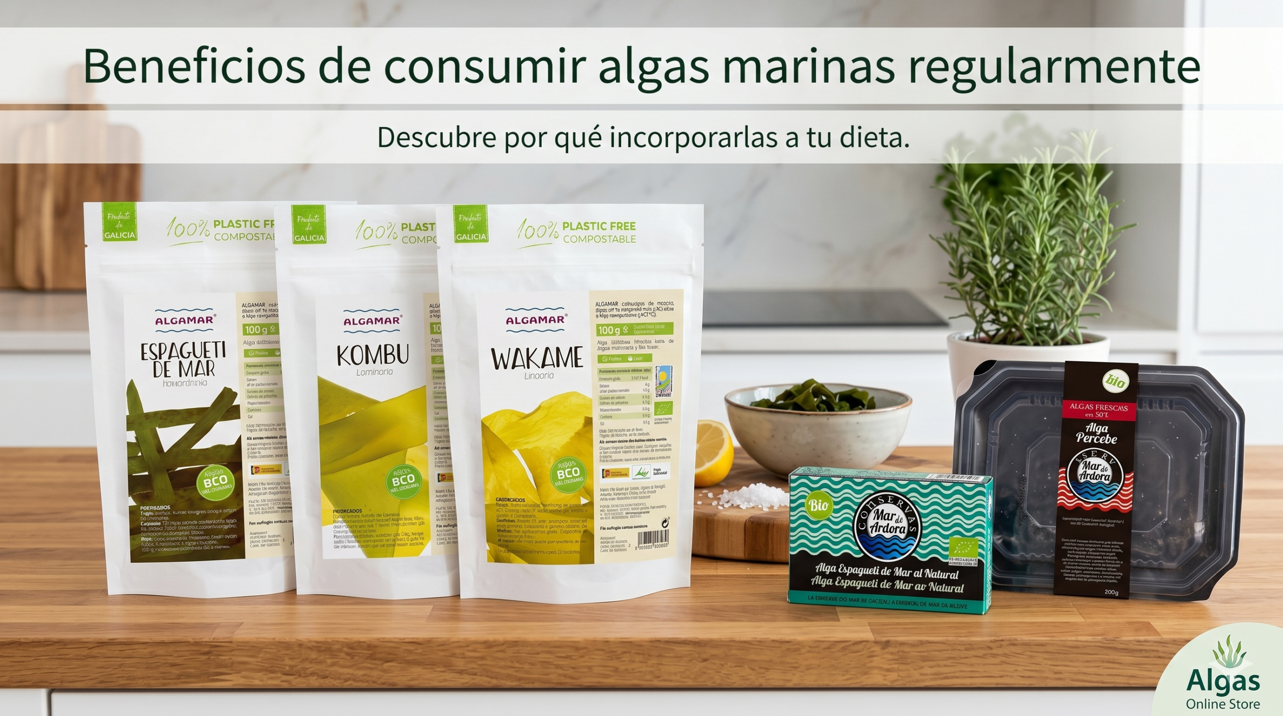 Beneficios de consumir algas marinas regularmente