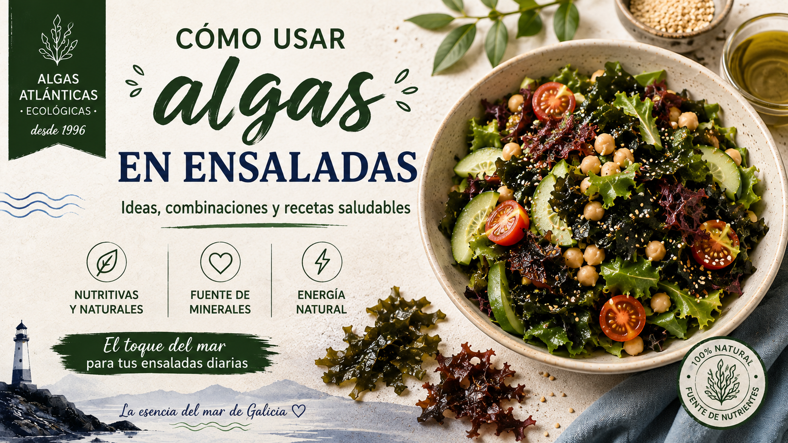 algas para ensaladas