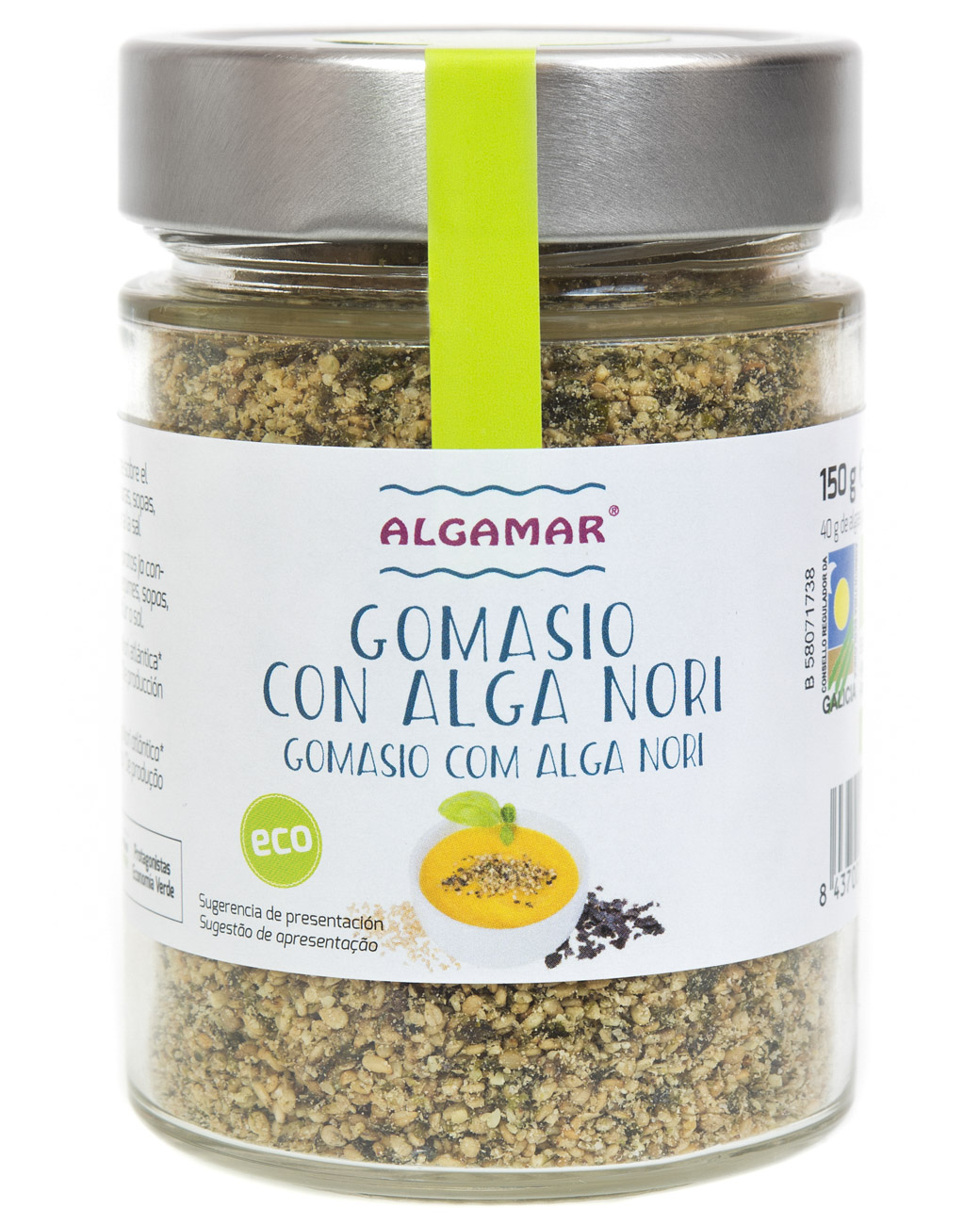 Gomasio con algas - Alga Nori - Algamar - Algas de Galicia